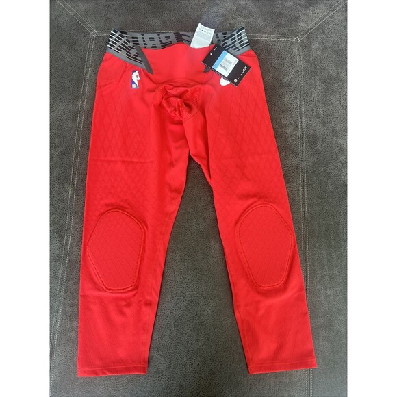 Medium Men's Nike Pro Zonal Strength NBA Basketball Tights Red